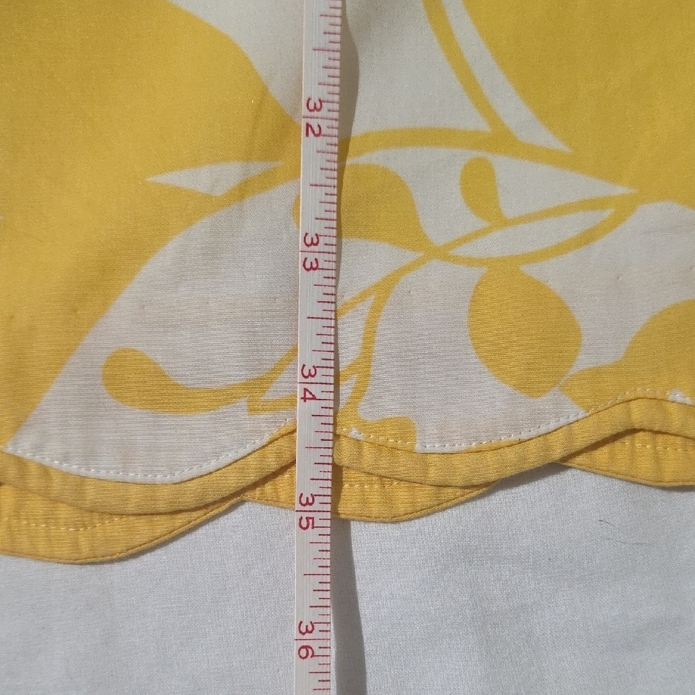 Talbots Yellow White Floral Dress Tropical Vacation Cruise Resortwear Size 8 - Picture 12 of 15